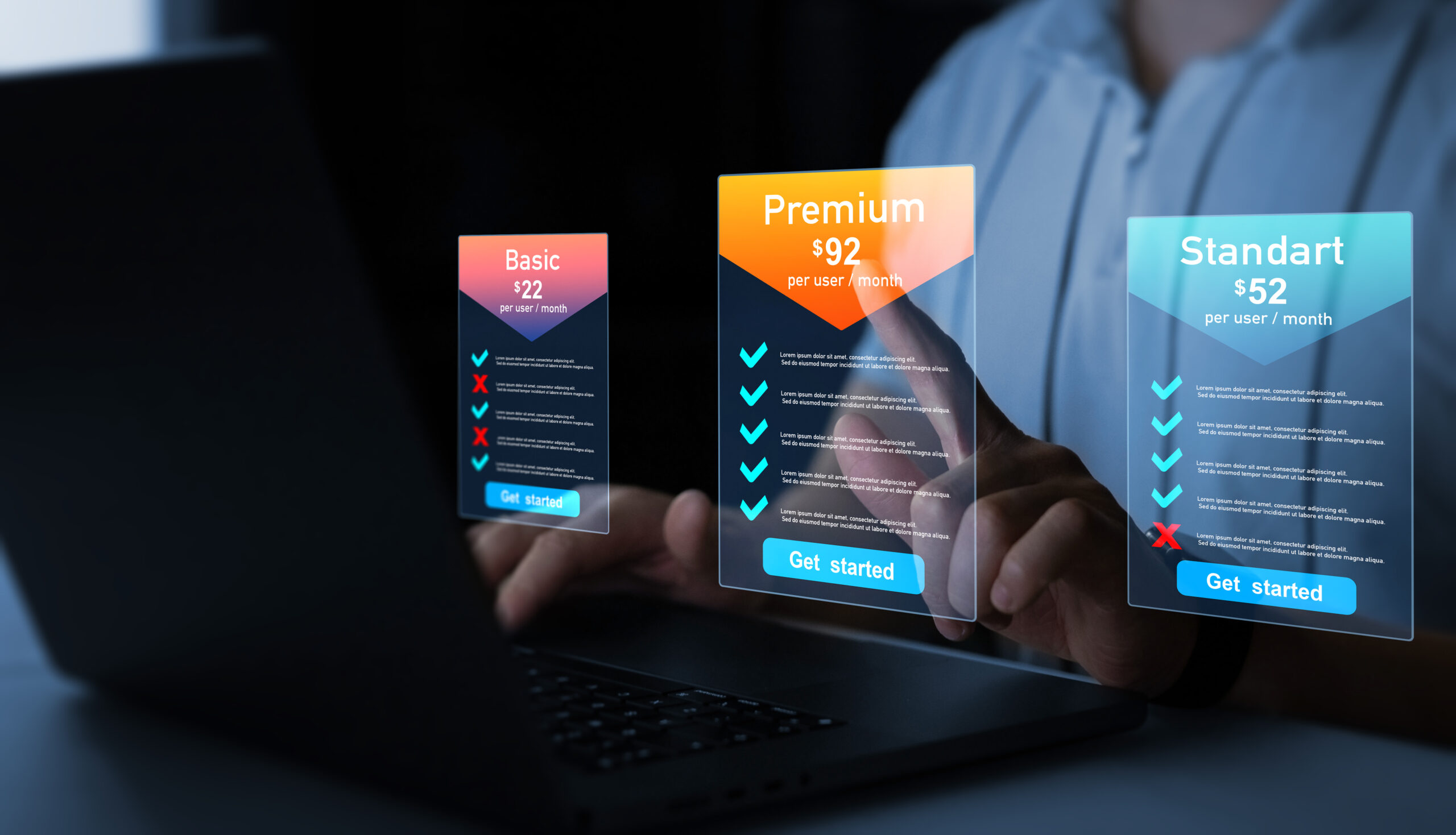Subscription plan concept. Paid online service subscription plan.Subscription plan offers exclusive access to premium content, special discounts, and priority support.